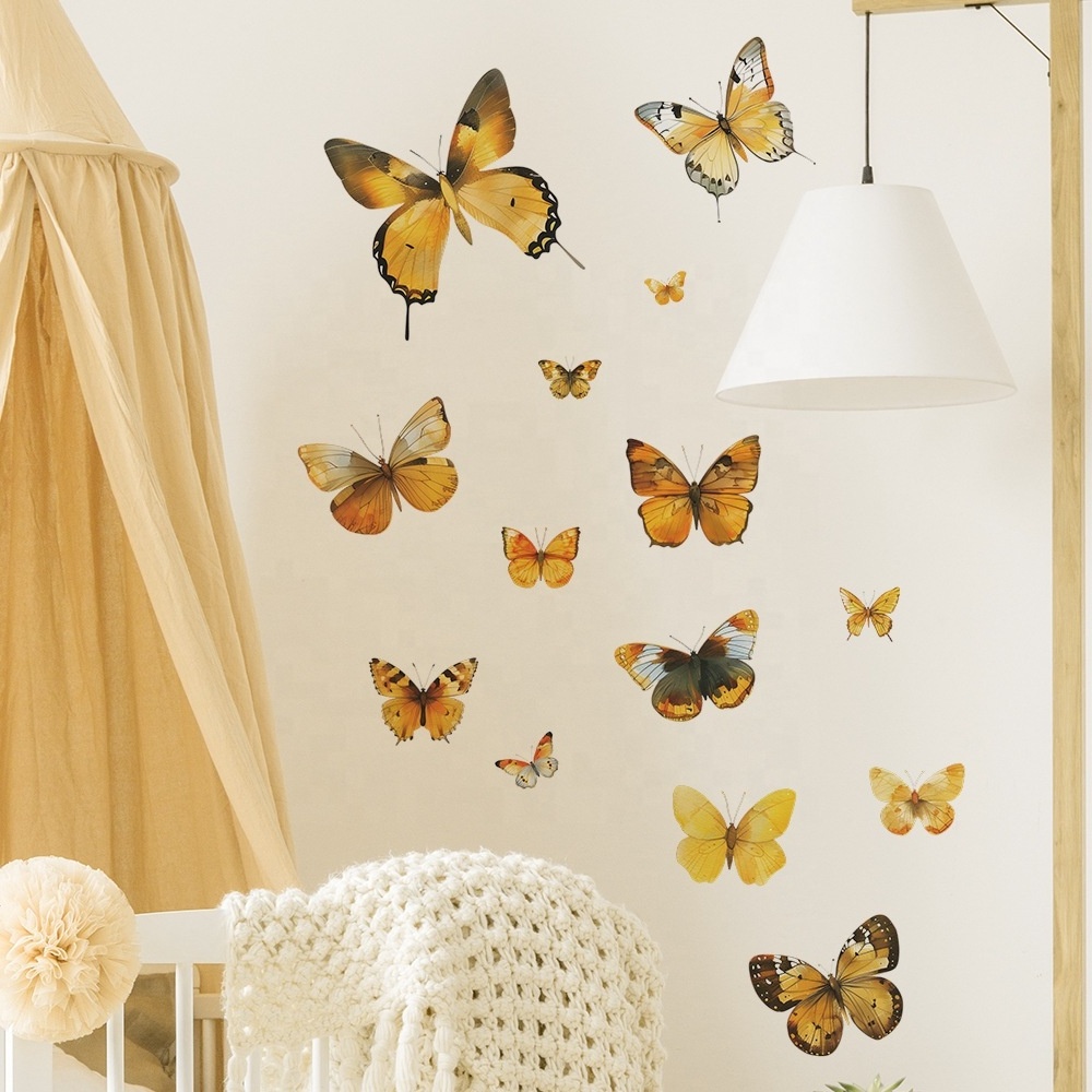 High quality 3d butterfly wall decorations for home water proof stickers for home decor kids room