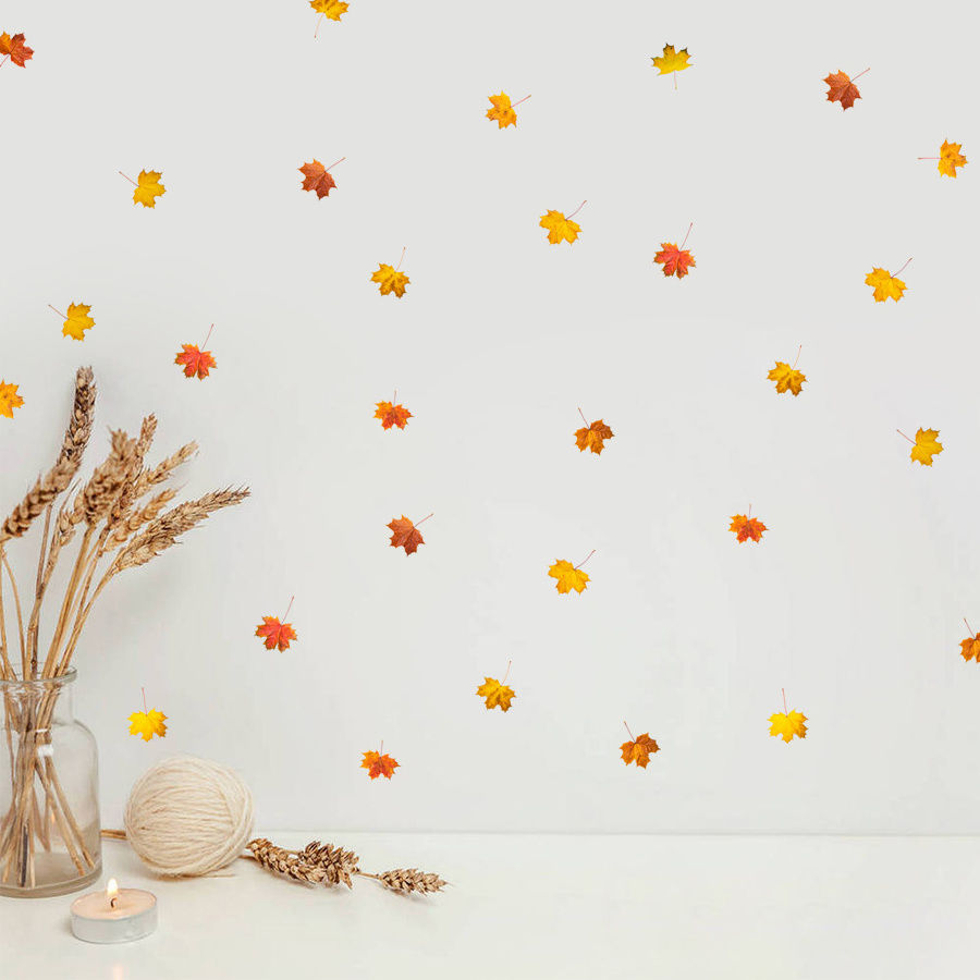 Removable kids Baby room DIY autumn leaves wall sticker