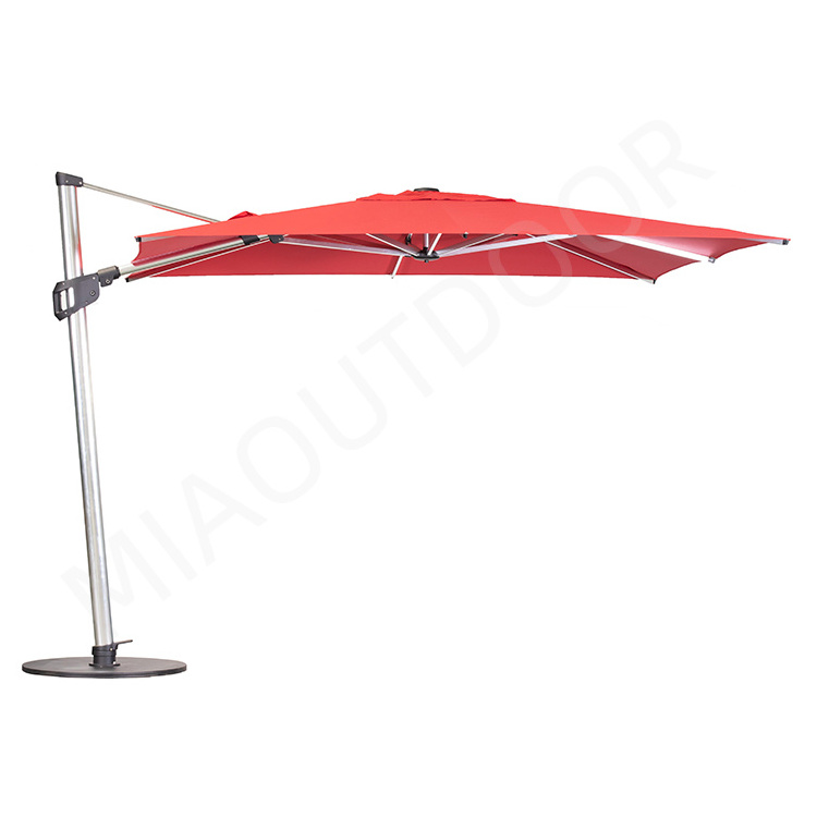 10' large sun 360 rotate outdoor automatic cantilever patio restaurant umbrella big parasol