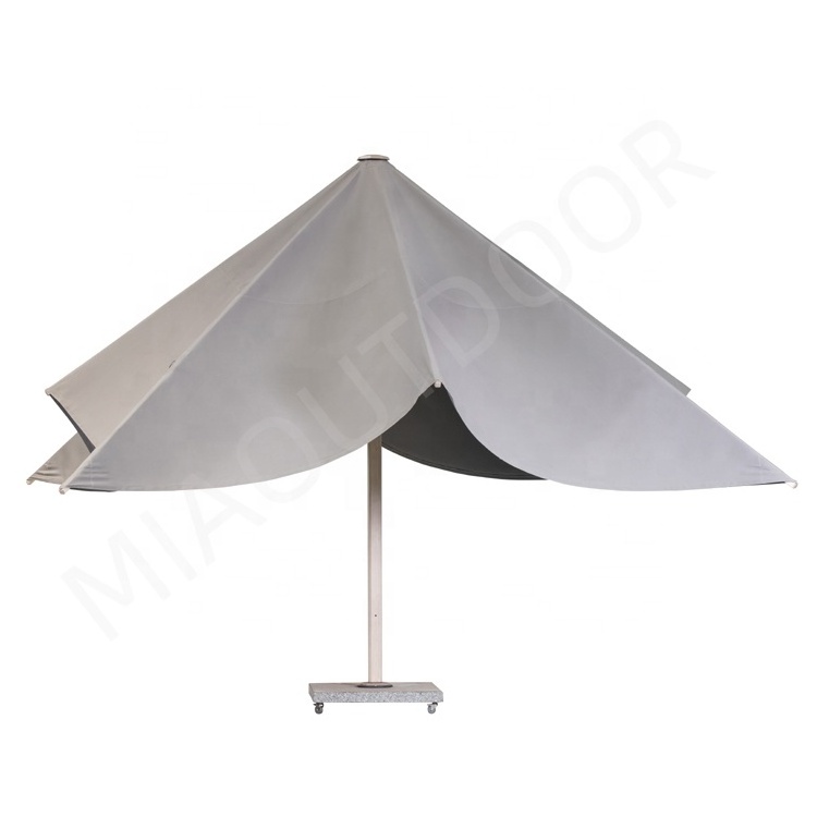 Mia High-end commercial aluminum parasol luxury resort big outdoor sun beach garden patio umbrella 5m