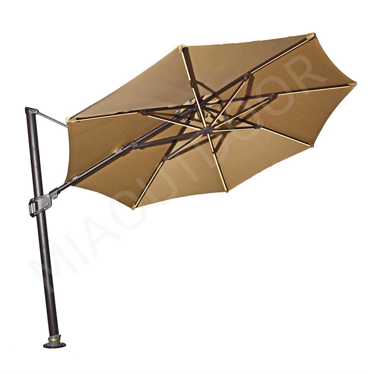 aluminum cantilever patio umbrella side pole with logo