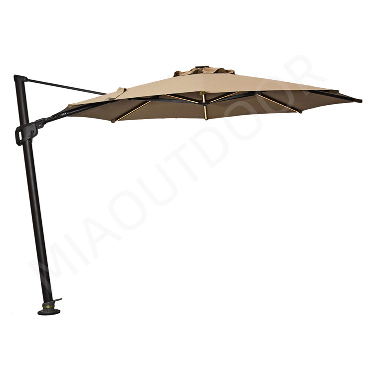 aluminum cantilever patio umbrella side pole with logo