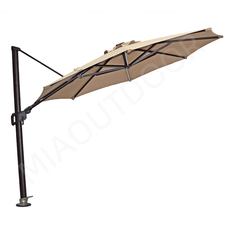 aluminum cantilever patio umbrella side pole with logo