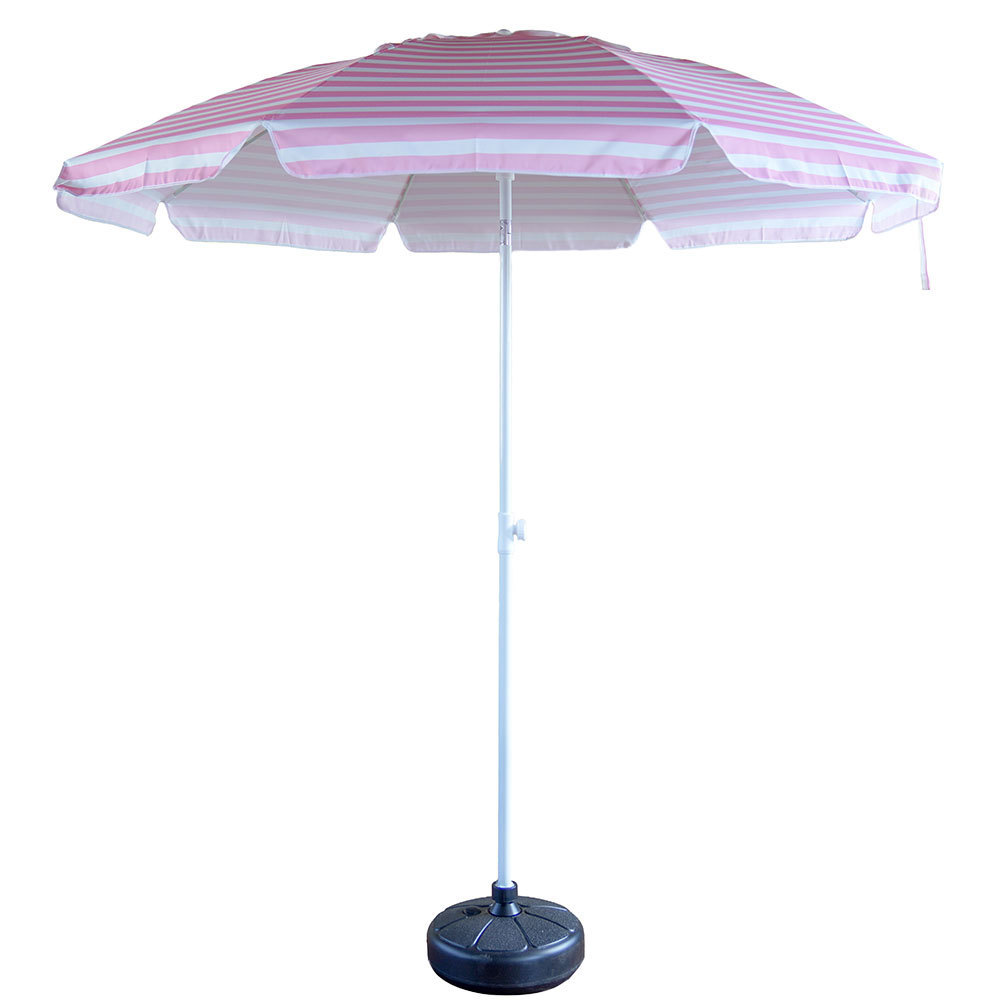 Pink Stripe Outdoor Garden Sea Beach Umbrella