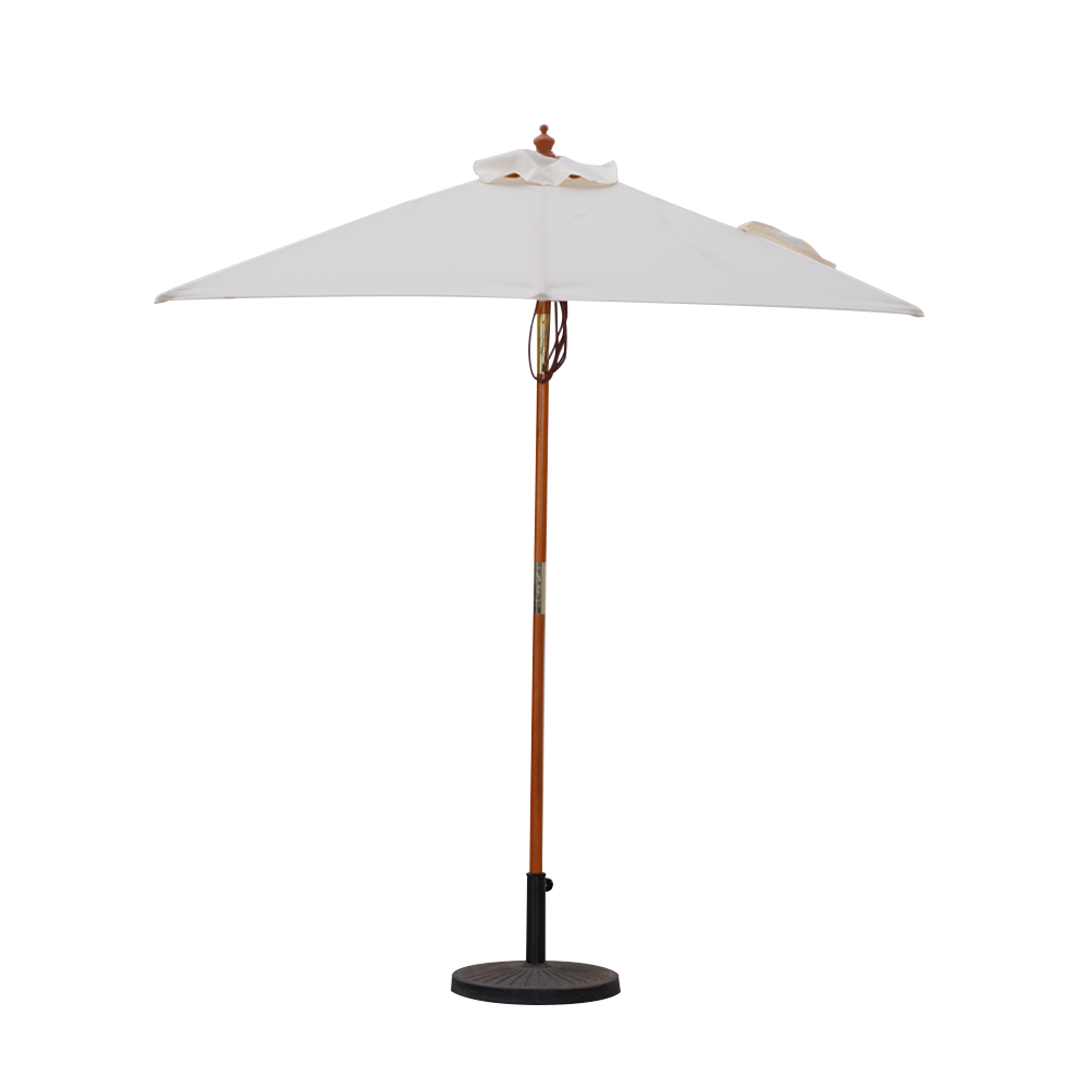 commercial outdoor beach  garden wood  parasol pulley umbrella