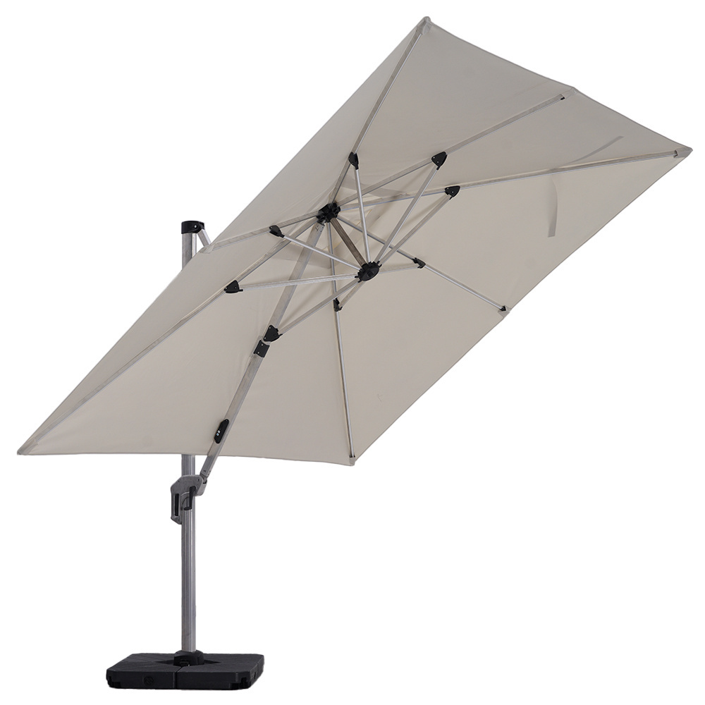 parasol  patio outdoor  garden aluminum led  light Cantilever umbrella