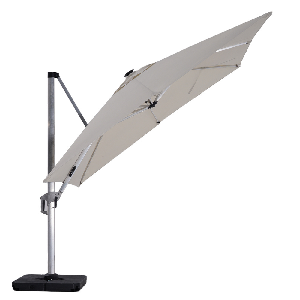 parasol  patio outdoor  garden aluminum led  light Cantilever umbrella