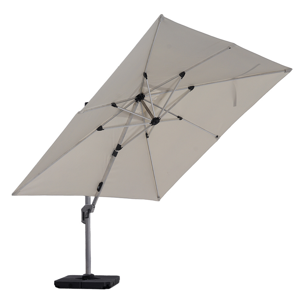 parasol  patio outdoor  garden aluminum led  light Cantilever umbrella