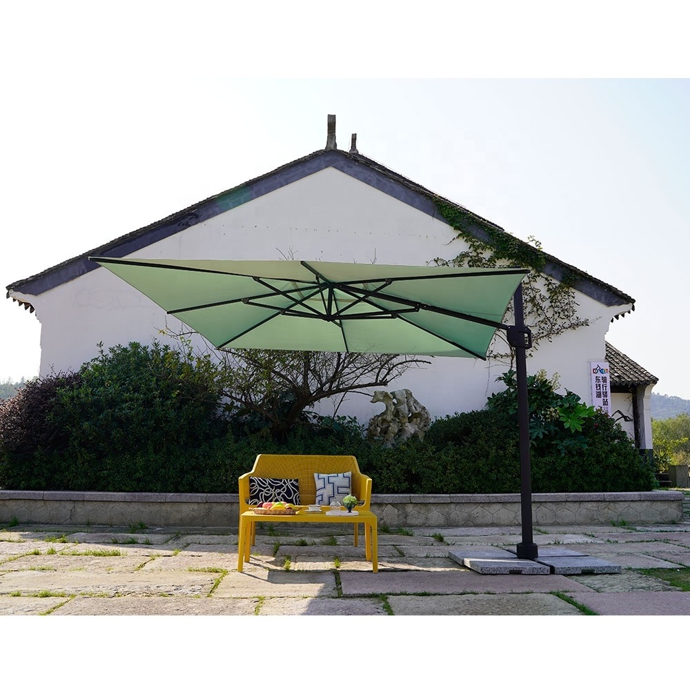 Square Canopy High-end Cantilever Umbrella 360 Rotating Outdoor Umbrella