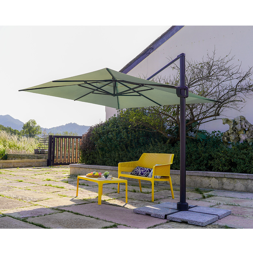 Square Canopy High-end Cantilever Umbrella 360 Rotating Outdoor Umbrella