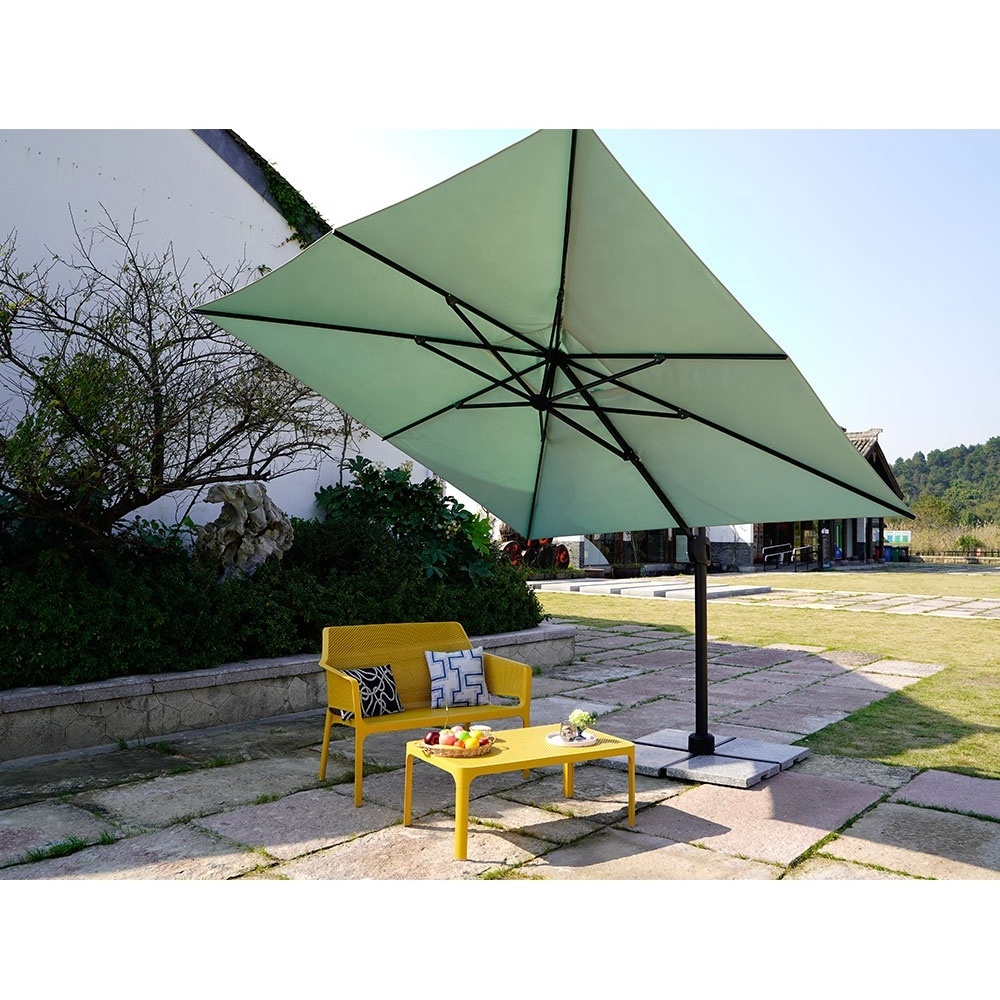 Square Canopy High-end Cantilever Umbrella 360 Rotating Outdoor Umbrella