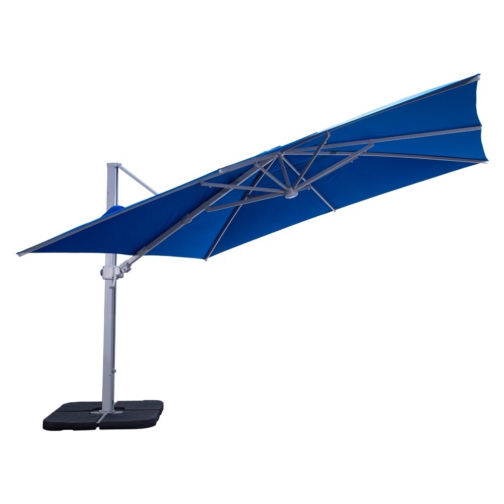 Customized Logo Sun Shade Parasol LED Cantilever Umbrella Garden Outdoor Patio Umbrella With Light