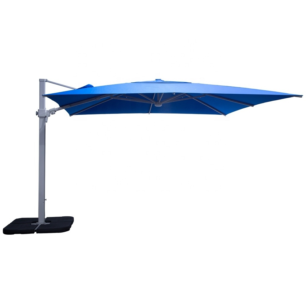 Customized Logo Sun Shade Parasol LED Cantilever Umbrella Garden Outdoor Patio Umbrella With Light