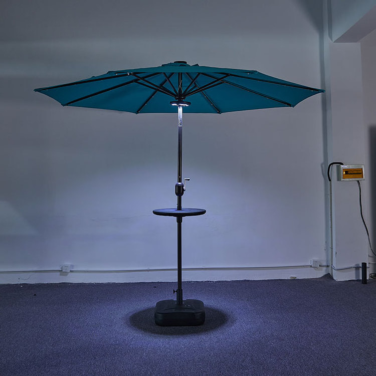 Outdoor Waterproof Portable Color Change Umbrella LED Light With Speaker