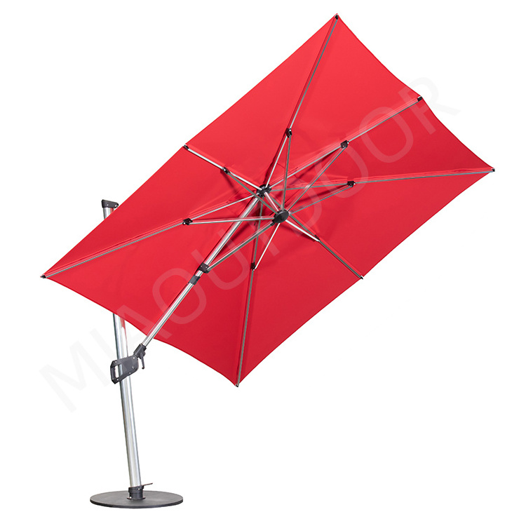 10' large sun 360 rotate outdoor automatic cantilever patio restaurant umbrella big parasol