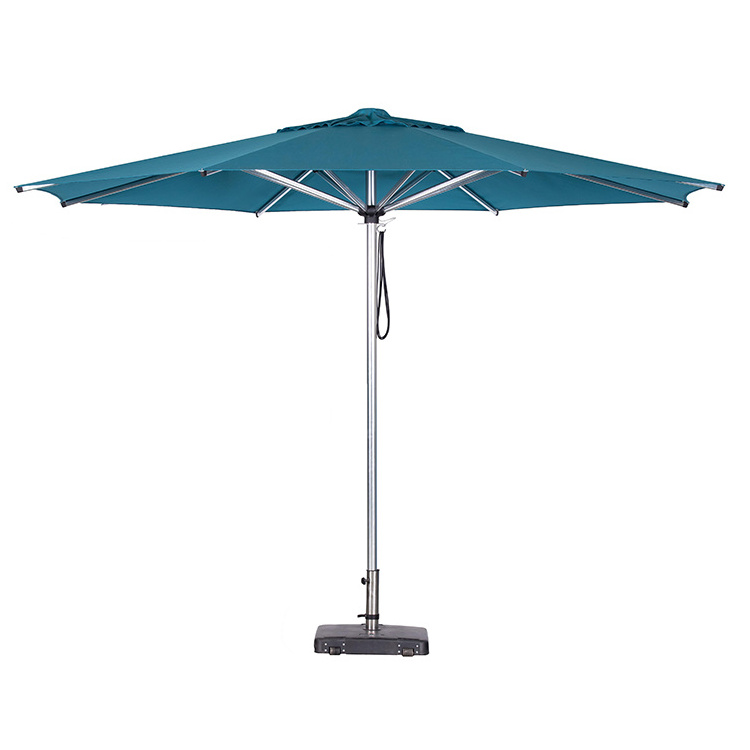 Garden outdoor restaurant parasol custom commercial aluminum resort  design sun advertising beach beer patio umbrella