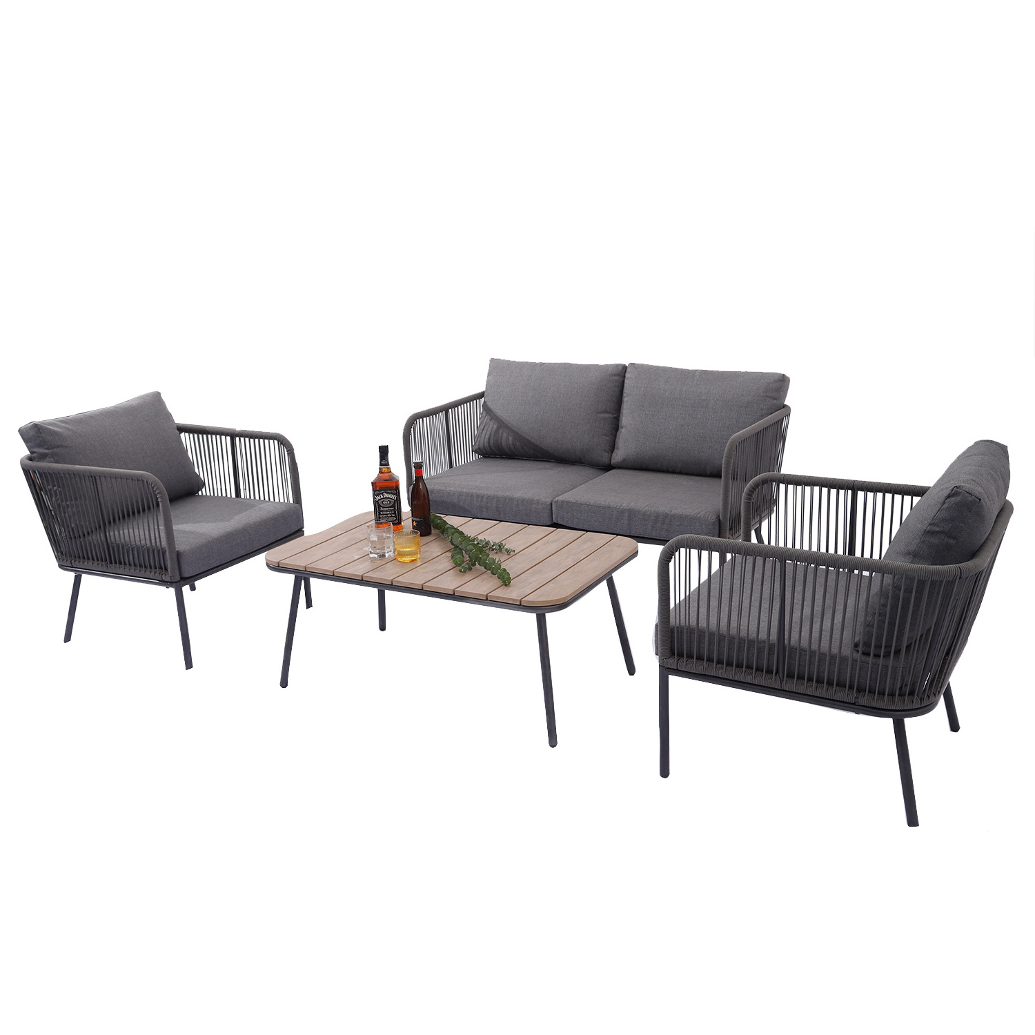 modern garden rope sofa set rope outdoor furniture set patio set wicker