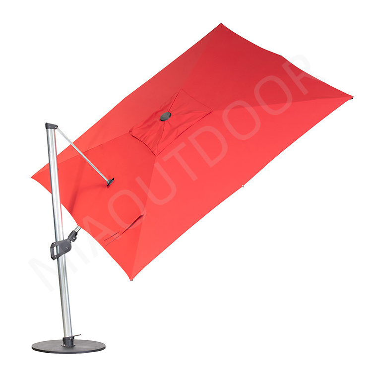 10' large sun 360 rotate outdoor automatic cantilever patio restaurant umbrella big parasol