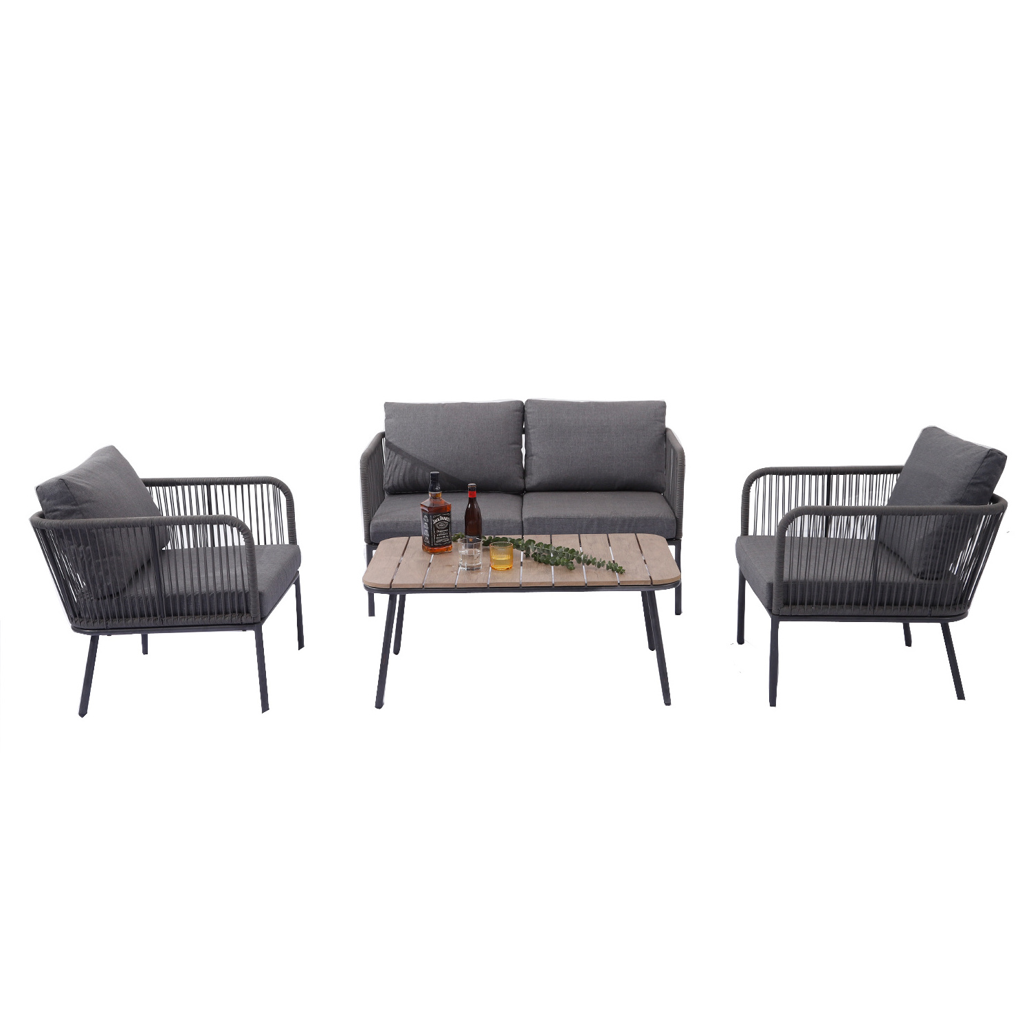 modern garden rope sofa set rope outdoor furniture set patio set wicker