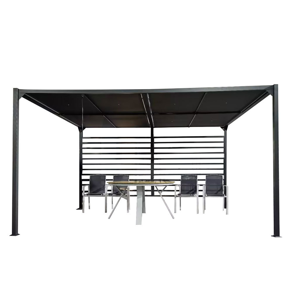 MIA Outdoor Restaurant Folding Roof Pergola With Retractable Canopy