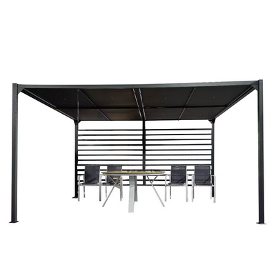 MIA Outdoor Restaurant Folding Roof Pergola With Retractable Canopy