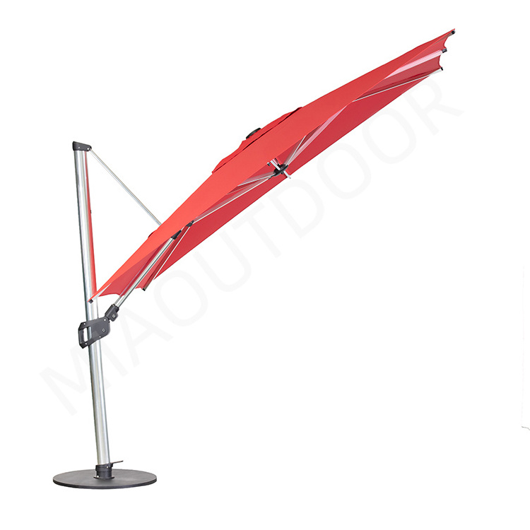 10' large sun 360 rotate outdoor automatic cantilever patio restaurant umbrella big parasol