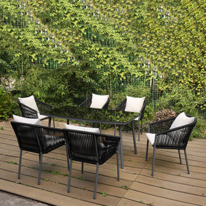 Park Modern Popular Furniture Steel Garden Table Chair Set Outdoor Furniture Set