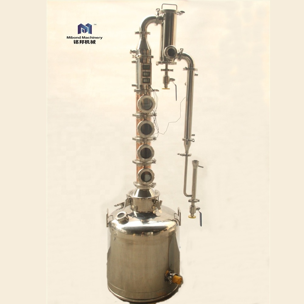 100L  Stainless Steel single layer with 3 inch reflux column  Milk /distill Mixing Tank/Can/Boilers