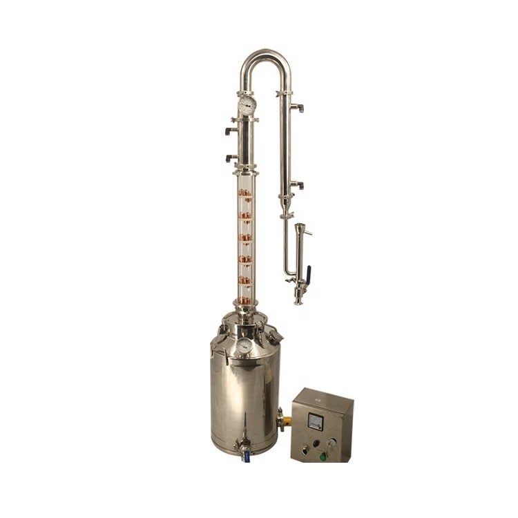 50L stainless steel/copper distilll  boiler tank pot with reflux still column for sale