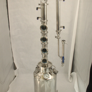 50L stainless steel/copper distilll  boiler tank pot with reflux still column for sale