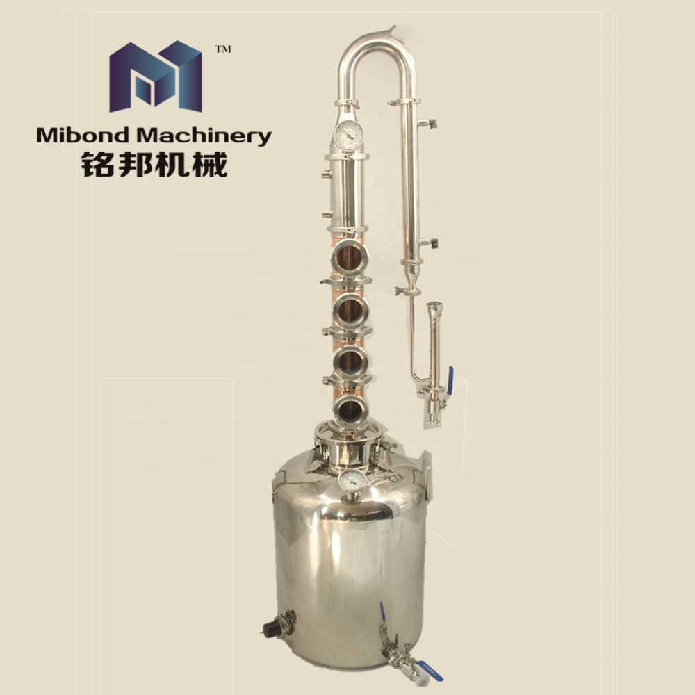 100L  Stainless Steel single layer with 3 inch reflux column  Milk /distill Mixing Tank/Can/Boilers