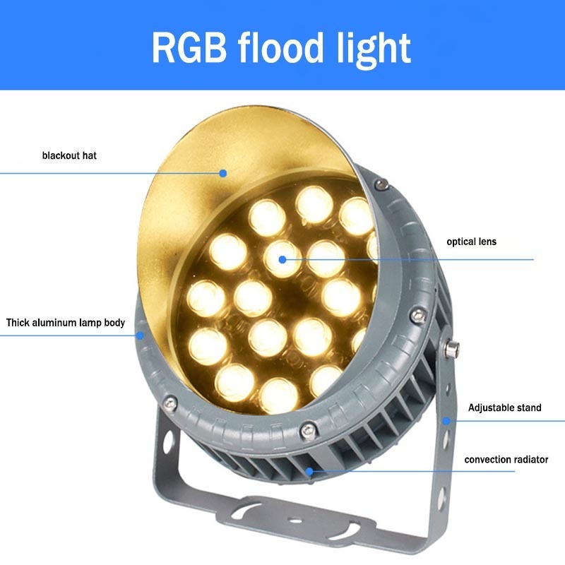 high quality outdoor floodlight waterproof wedding led stage lighting 200w flood light rgb