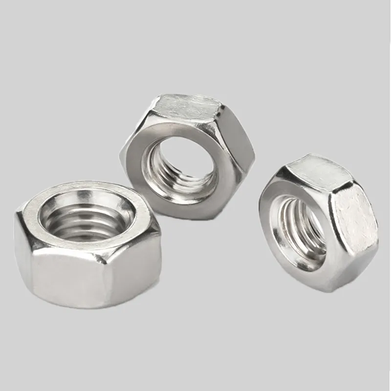 Custom Different Types Stainless Steel Metal Building Materials Nut 303 304 316 Hexagon Hex Nut DIN 934 Standard Hex Lock Nut