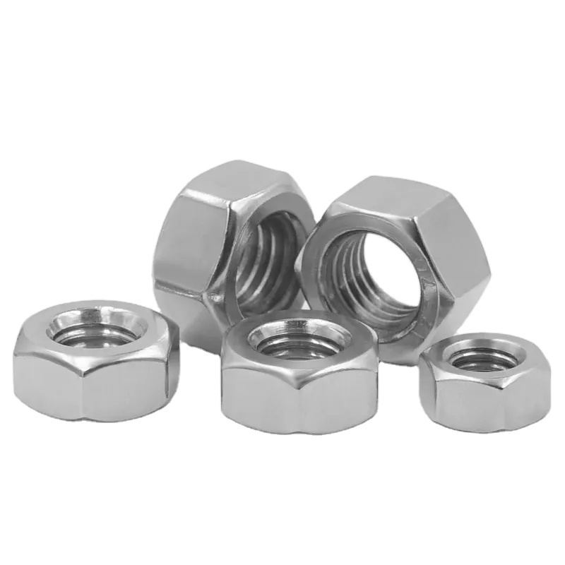 Custom Different Types Stainless Steel Metal Building Materials Nut 303 304 316 Hexagon Hex Nut DIN 934 Standard Hex Lock Nut