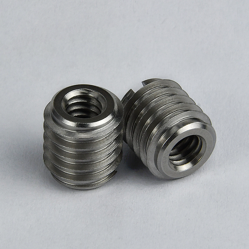 Slotted thread Insert nut 303 stainless steel screw sleeve bushing Internal and external self tapping Insert  for wood