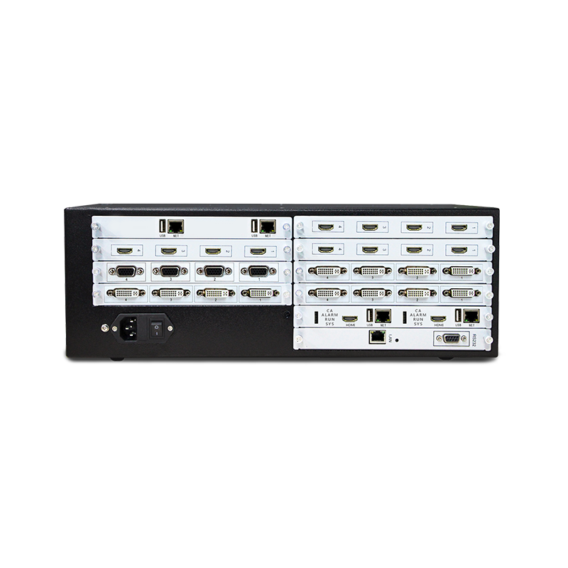 3U chassis HD 16 route input 20 route output video wall matrix processor LCD Audio and video splicing processor