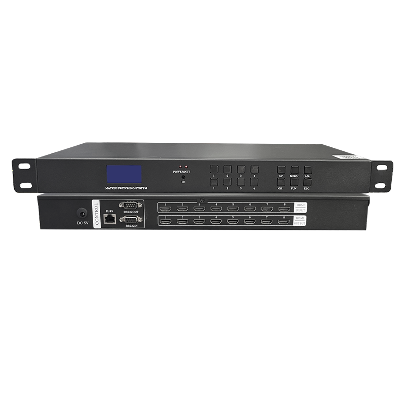 4K@30Hz Rack Mount Switcher  Splitter, EDID, RS232, LAN Port 4K HDM I Matrix Switch 8X8