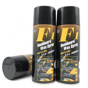 All purpose car interior dashboard polish wax spray aerosol for leather tyre 450ml from Factory