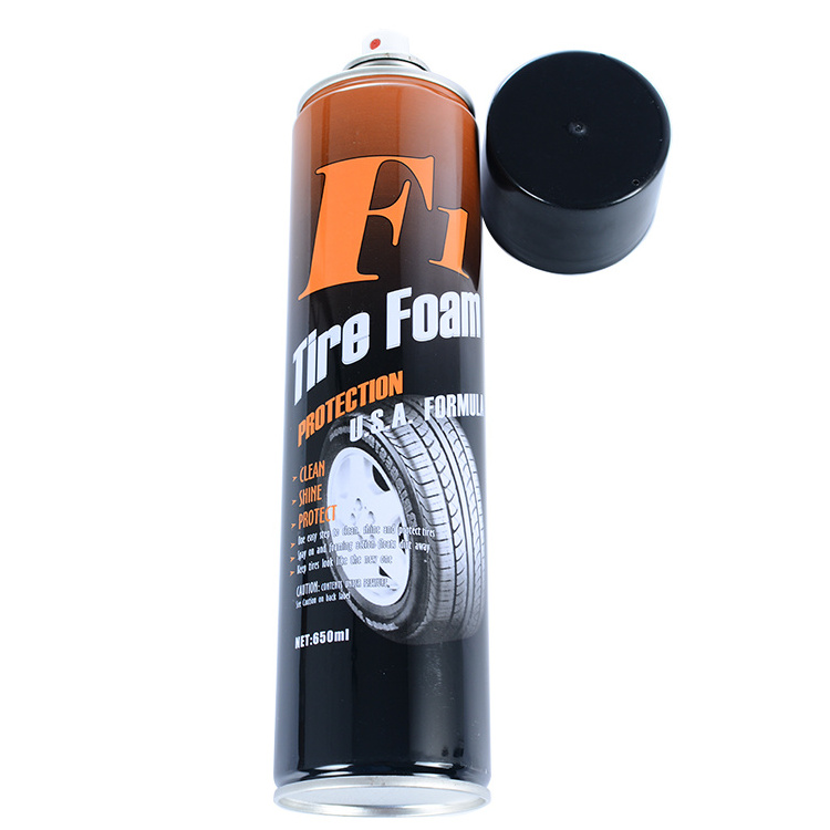 Wholesale  Tire Foam Cleaner Spray Aerosol Auto Car Glass Tire Upholstery Leather Wheel Brake Foam Car Care Products Tyre Shine