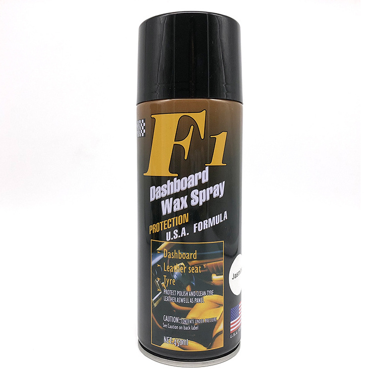 F1 Dashboard Wax Spray Polishing Wax Aerosol  Leather Shine Car Care Product OEM