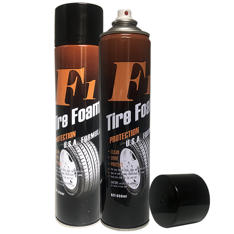 Factory Hot selling Car Care Tire Shine & Protection Renovate And Polish  Tyre Dressing Tyre Foam Spray