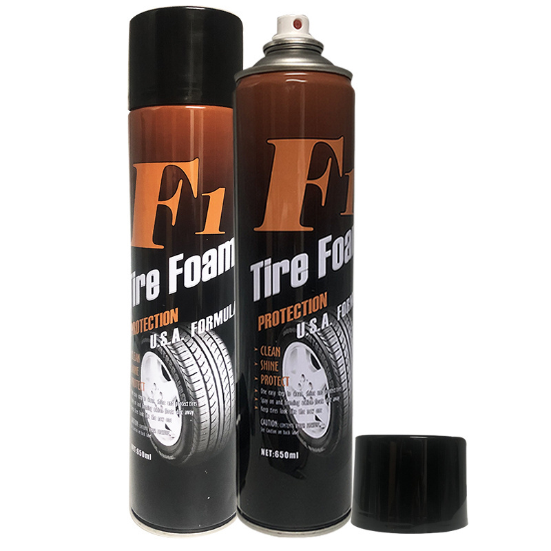 Factory Hot selling Car Care Tire Shine & Protection Renovate And Polish  Tyre Dressing Tyre Foam Spray