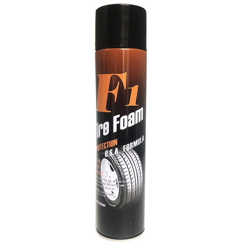 Factory Hot selling Car Care Tire Shine & Protection Renovate And Polish  Tyre Dressing Tyre Foam Spray