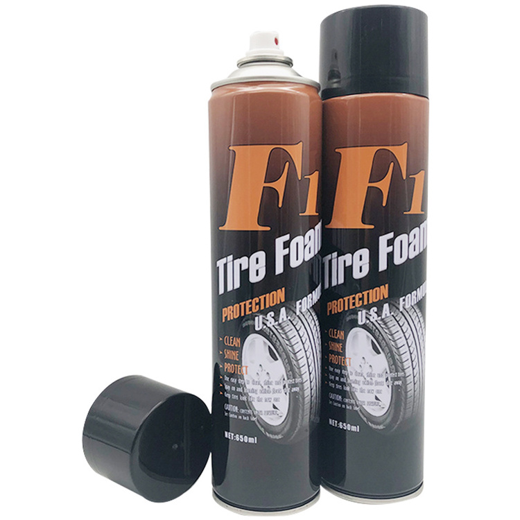 Wholesale  Tire Foam Cleaner Spray Aerosol Auto Car Glass Tire Upholstery Leather Wheel Brake Foam Car Care Products Tyre Shine