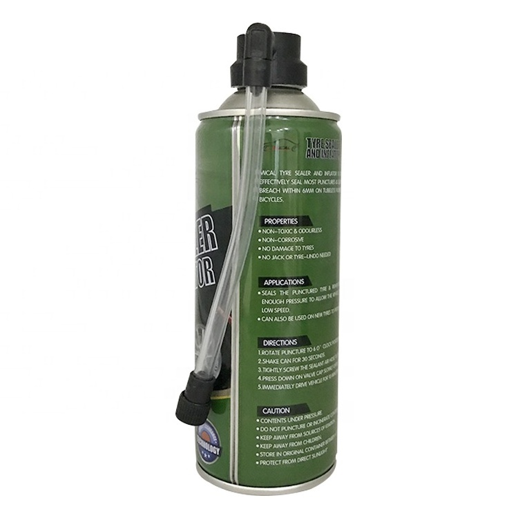 Aerosol Tire Sealer Inflator Spray Tyre Repair Spray 450ML