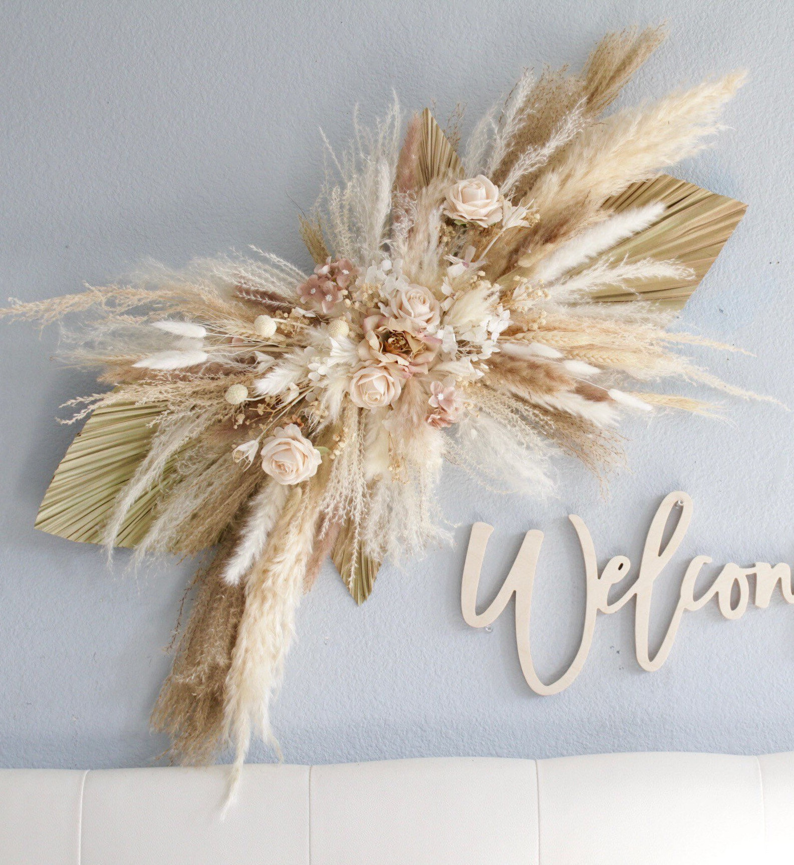 Wall Artificial Pampas Fleurs Artificielles Mariage Deco Dried Flower Dry Flower Panels