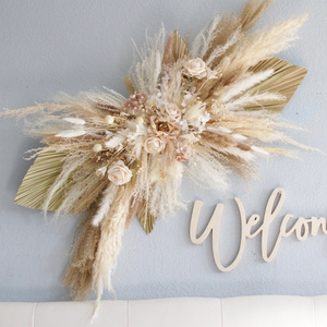 Wall Artificial Pampas Fleurs Artificielles Mariage Deco Dried Flower Dry Flower Panels