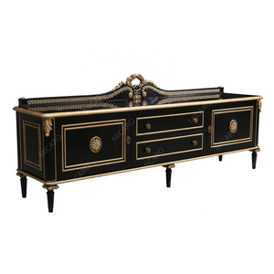 French classic style royal design solid wood TV cabinet