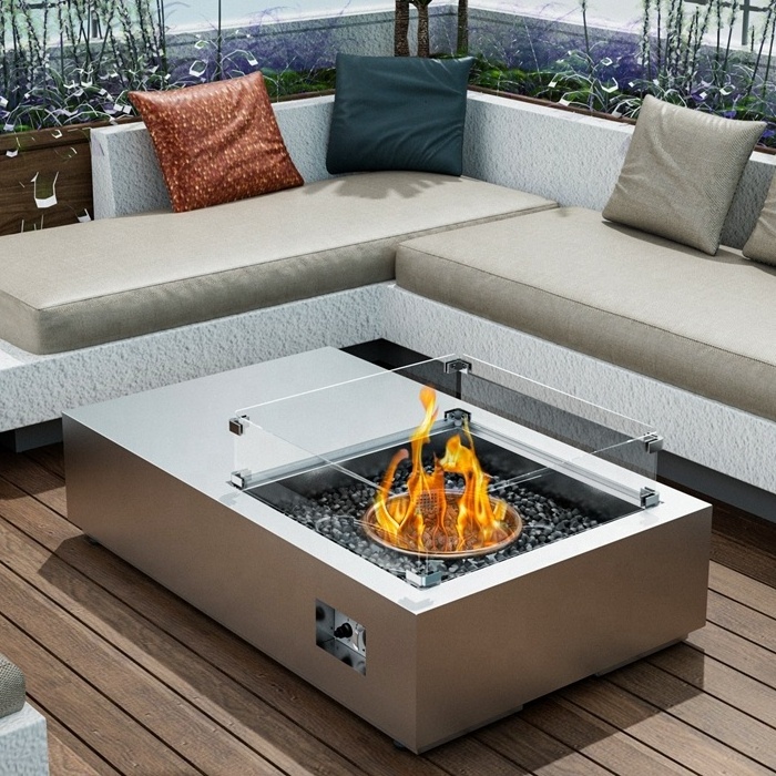 Best price outdoor fire pit smokeless fire pit stainless steel rectangular fire pit