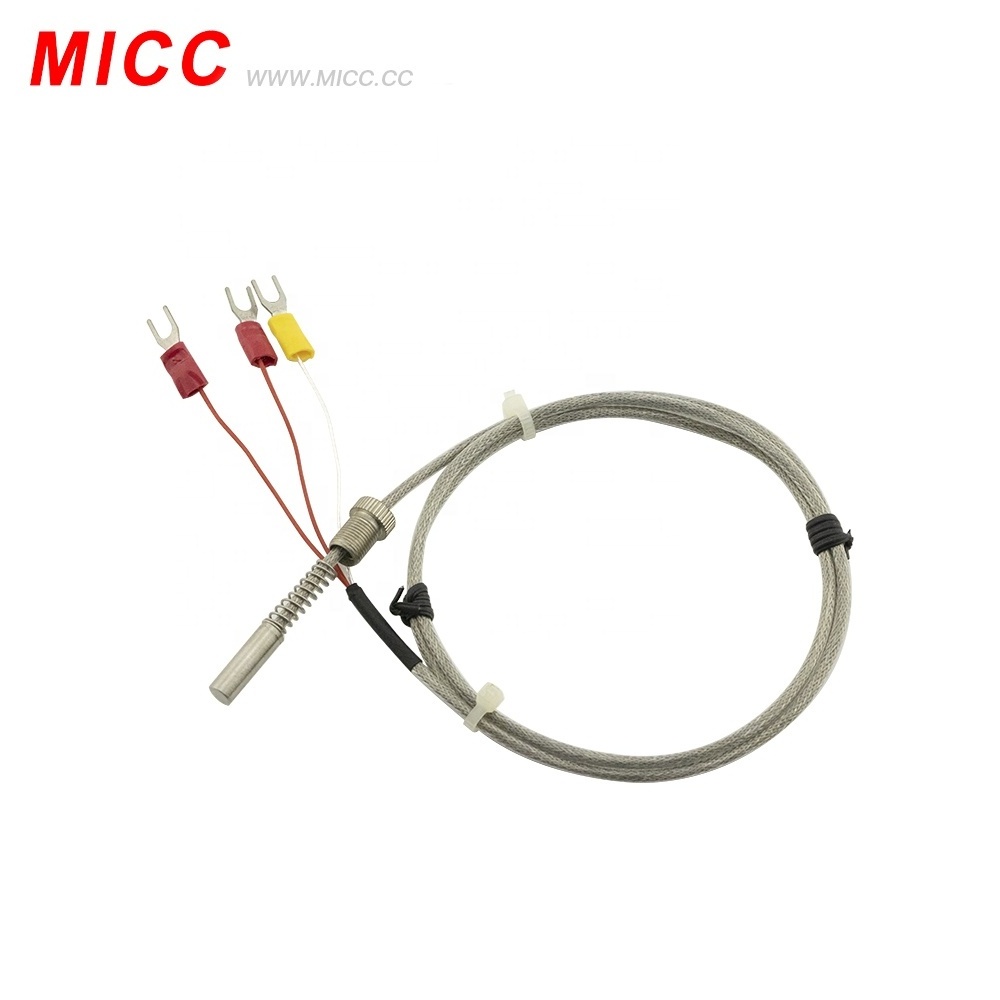 PT100 Temperature Sensor RTD Sensor thermocouple with three-core silver-plated FEP shield wire for Industrial